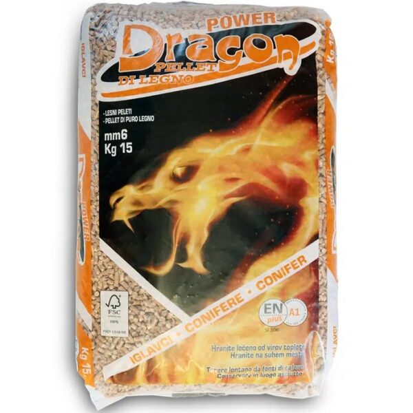 DRAGON Holzpellets 6mm ENplusA1, 65 x 15kg Palette - Image 3