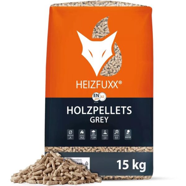 HEIZFUXX Holzpellets Grey 6mm ENplusA1, 65 x 15kg Palette - Image 2