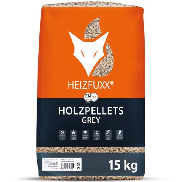 HEIZFUXX Holzpellets Grey 6mm ENplusA1, 65 x 15kg Palette - Image 3