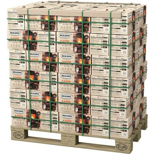REKORD Braunkohlebriketts Palette Tüte (90 x 10 kg) - Image 2